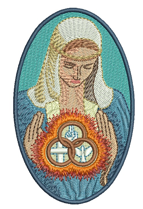 Matriz de matriz Matriz De Bordado Nossa Senhora Da Trindade 12 Cm
